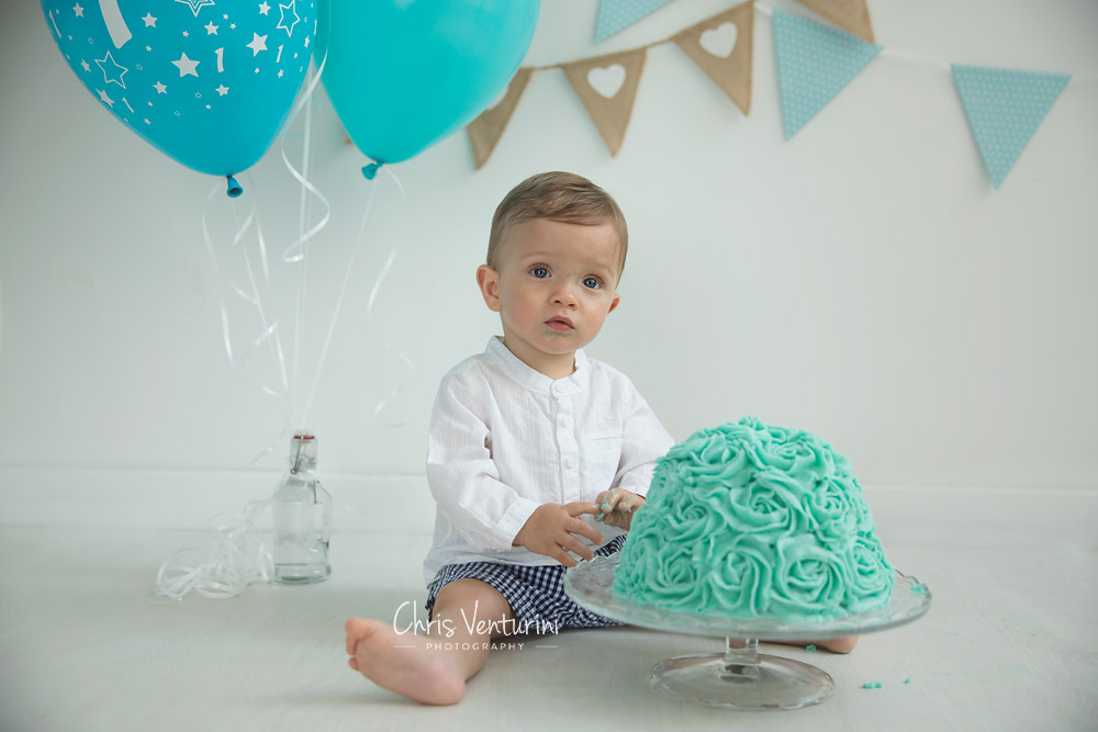 Bebé en su sesión de Cake Smash