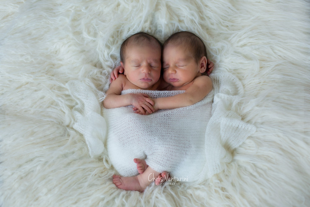 Sesión de fotos recién nacido mellizos en Madrid